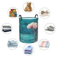 thumbnail image 6 of Fotbe Laundry Hamper With Durable Leather Laundry Basket Flowers In Glass Vase Thickened Waterproof Round Collapsible Laundry Hamper, Dirty Clothes Laundry Basket, 6 of 8
