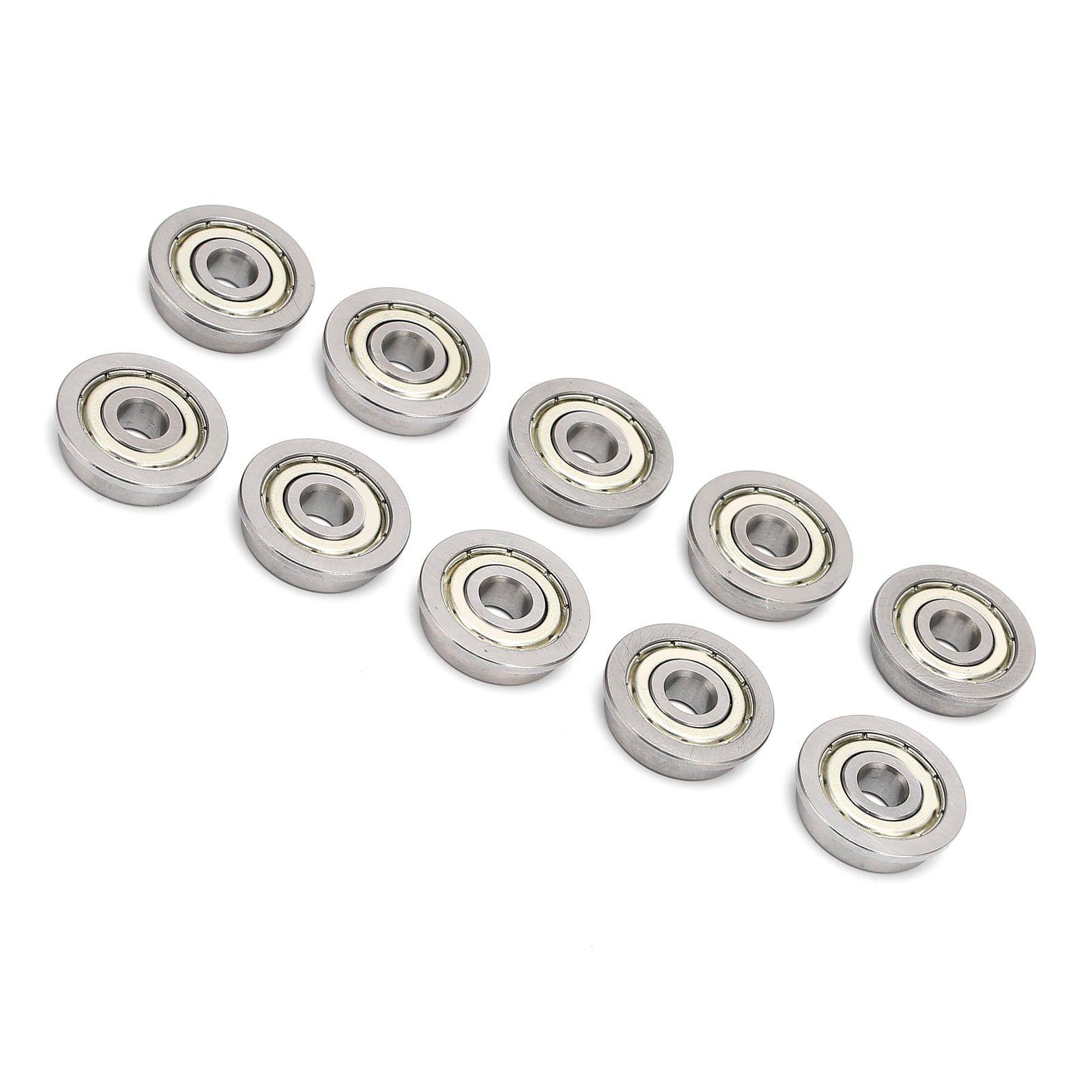 ExcLent 10Pcs F623Zz Mini Metal Double Shielded Flanged Ball Bearings for 3D Printer 