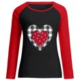 thumbnail image 3 of T-shirts Amusants pour Femmes, Imprimé d'Hiver, Manches Longues, Col Rond, Mignon, 3 of 6