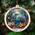 thumbnail image 3 of Playful Dolphins Stained Glass Suncatcher Ornament – Holiday Ornament with Text for Loved Ones, Family & Friends, Christmas 2025 Decoration, 3 of 6