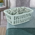 thumbnail image 3 of Sterilite Small 1.5 Bushel Rectangular Laundry Basket, Ideal for Basic Laundry Needs, 12 Pack Assorted, 6 White and 6 Mint, 3 of 11