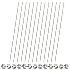 Stainless Steel Screw Rod Threaded Pole Extra Long Spindle Silver ...