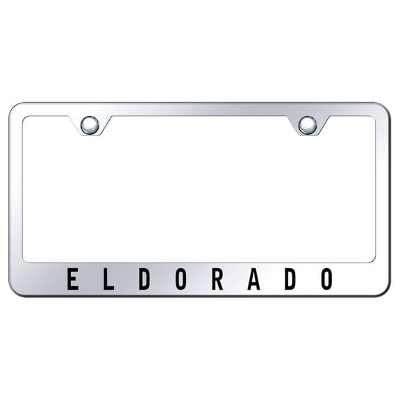 Cadilac Eldorado Laser Etched Logo Stainless Steel License Plate Frame (Chrome)
