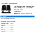 thumbnail image 2 of Floor Mat Set 3 Piece - Compatible with 2013 - 2015 Mercedes-Benz GLK250 2014, 2 of 2