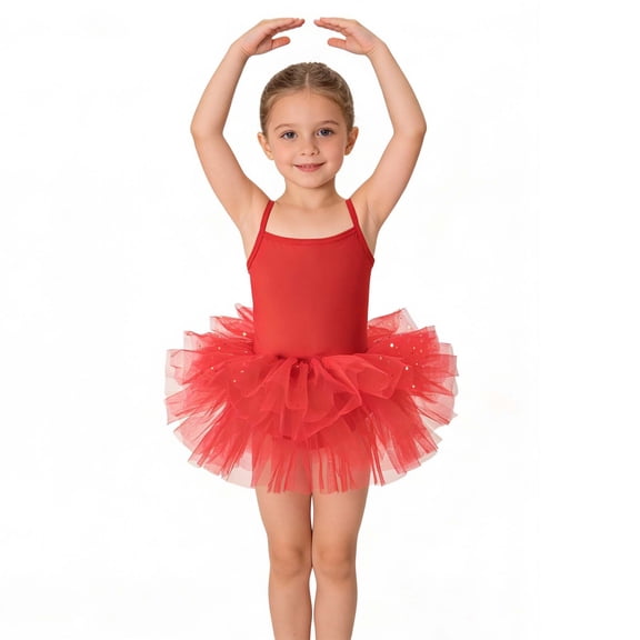 XQYLOS Girls Tutu Dress Ruffl𝖾 Sleeveless Gradient Tulle Elastic Smoc𝗄ed Wedding Puffy Princess Summer Pageant Party