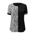 thumbnail image 2 of Vedolay Womens Short Sleeve Tops Women's Casual Short Sleeve T Shirts Loose Blouses T Shirts Solid Color and V-Neck T-Shirt,Black L, 2 of 5