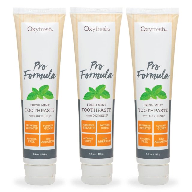 Pasta de dientes Oxyfresh Pro Formula Fresh Mint 163 ml (paquete de 3)