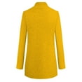 thumbnail image 4 of Lyinloo Fashion Women Wool Coat Trench Jacket Ladies Warm Long Overcoat Outwear Yellow XXXXL, 4 of 4
