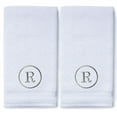 thumbnail image 2 of Monogrammed Hand Towels for Bathroom Kitchen Makeup | Personalized Gift for Wedding-Bridal | Classic Font Custom Luxury Turkish Towel | Spa Collection, Oversized, 16 X 30 Inch, Set of 2, 2 of 3