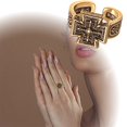 thumbnail image 2 of Anillo en relieve Personalidad de Moda Exquisito Todo de alta gama Anillo Abierto Dedo Índice, 2 of 6