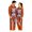 Z82-Orange, variant on Pumpkin Halloween Jumpsuit Costume for Women's, Purple pumpkin-printed, Breathable Air-Layer Polyester, Sizes S–XXXXL