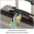 thumbnail image 3 of Square 2Pack PU Leather Pineapple Cruise Luggage Tag with Privacy Cover and Name ID Tag for Travel Handbags Backpacks Luggage Tags, 3 of 6
