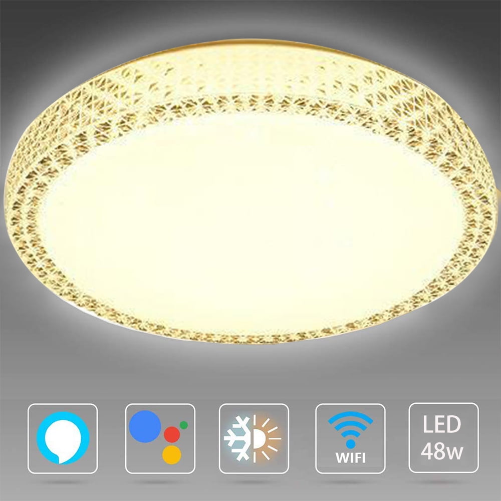 Lemonbest LED Intelligent Ceiling Lights WW + CW Dimmable App Remote