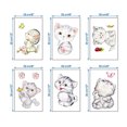 thumbnail image 3 of Coofit 6 Sheets Toilet Lid Sticker Cartoon Cat Bathroom Art Decal Wall Decal Sticker, 3 of 8