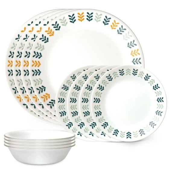 Corelle Anders 12-Piece Glass Dinnerware Set (Service for 4), Corelle Classic Anders 12pc