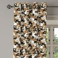 thumbnail image 2 of Ambesonne Abstract Grommet Curtain, Camo Style Shades, 50" x 96", Pale Caramel Tan Black, 2 of 6