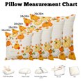 thumbnail image 5 of Throw Pillow Covers, Orange Thanksgiving 16x16 Pillow Covers for Couch/Sofa/Bed, Fall Maple Leaves Berries Khaki Decorative Square Linen Cushion Pillowcase for Home Decor, 5 of 9