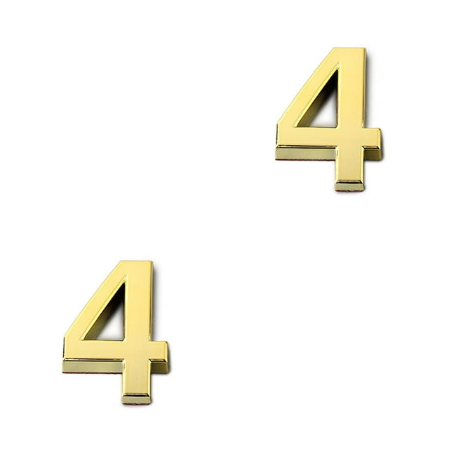 maskred House Numbers for Outside Simple Style Numerical Signs Sign Exquisite Number Mark Accessories Number Mark Marking Accessory Number 4 2PCS