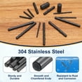 thumbnail image 3 of 15Pack 4mm x 28mm Dowel Pins, 304 Stainless Steel Cylindrical Shelf Support Pegs Chamfered End Pin Rod Fasten Elements Metal Shelf Pegs, Black, 3 of 7