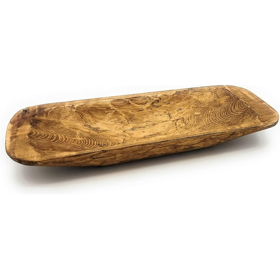17"-20.5" Long Baguette Dough Bowl, Decorative Bowl, Table Center Piece, Decorative Wood Bowl The Barren Bowl