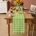 thumbnail image 3 of Table Runner - 72 Inch Long, Saint Patrick's Day Kitchen Dining Table Runner Dresser Scarves, Green Colorful Clovers Leaves Stripes Farmhouse Decor for Coffee Tables Wedding Party Banquet, 3 of 8