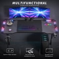 Auxe Gaxe 63 inch Gaming Desk with Led Lights, Gaming Table with Cup ...