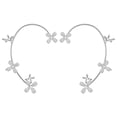 thumbnail image 1 of Boucles d'Oreilles Mode pour Femmes à Fleurs en Diamant Sans Oreilles Percées Boucles d'Oreilles à Clip 2 Pcs, 1 of 9