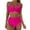 Z01-Hot Pink, variant on Women's Bikini Sets Two Piece Swimsuit High Waisted V Neck Twist Front Adjustable Spaghetti Straps Bathing Suit(Hot Pink,XL)