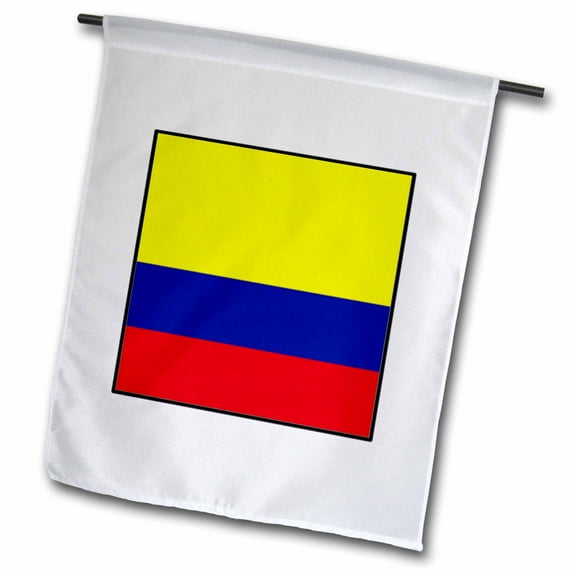 3dRose, Photo Of Columbia Flag Button, 12 x 18 inch Garden Flag
