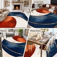 thumbnail image 5 of 8'x10' Area Rugs, Navy Blue Burnt Orange Indoor Outdoor Area Rug for Living Room Bedroom, Modern Boho Art Geometric Washable Bathroom Rugs Kitchen Floor Carpet Mats Home Decor Aesthetic, 5 of 8