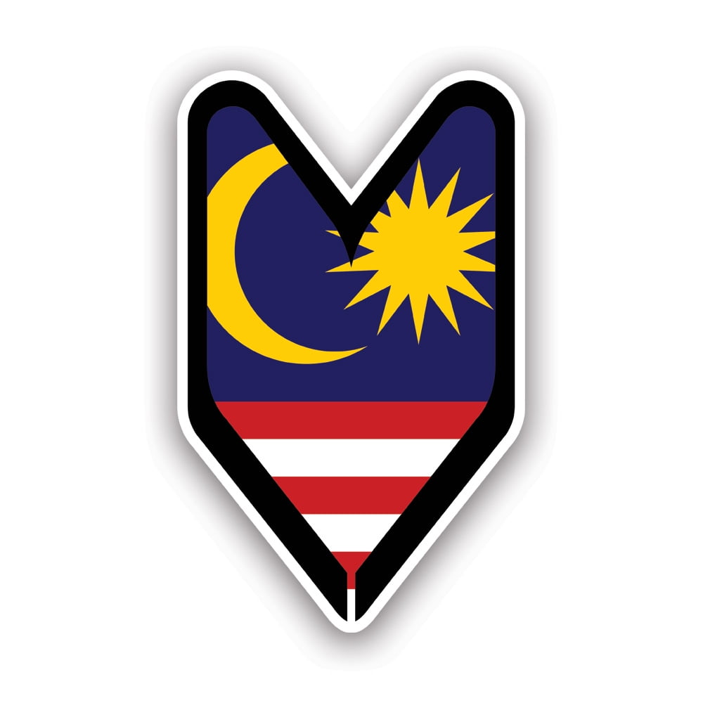 Malaysian Driver Badge Sticker Decal Self Adhesive Vinyl