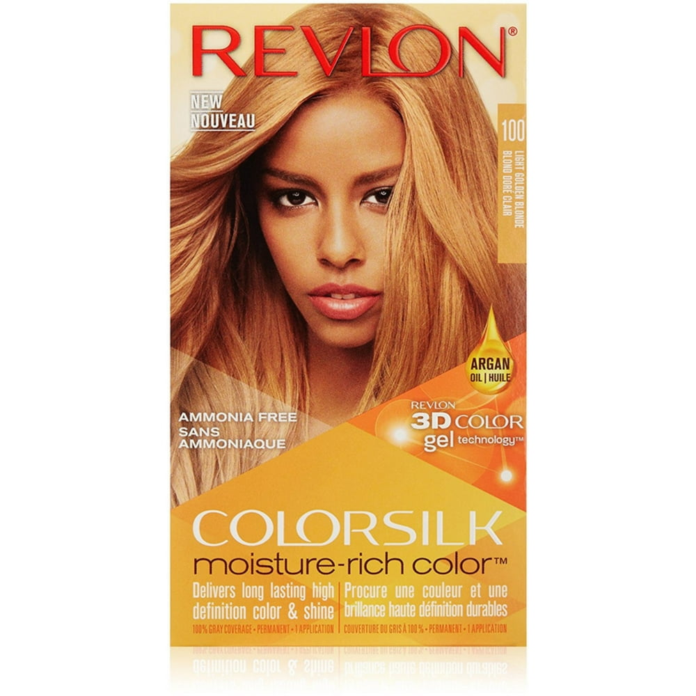 Revlon Colorsilk MoistureRich Hair Color, Light Golden Blonde [100]1