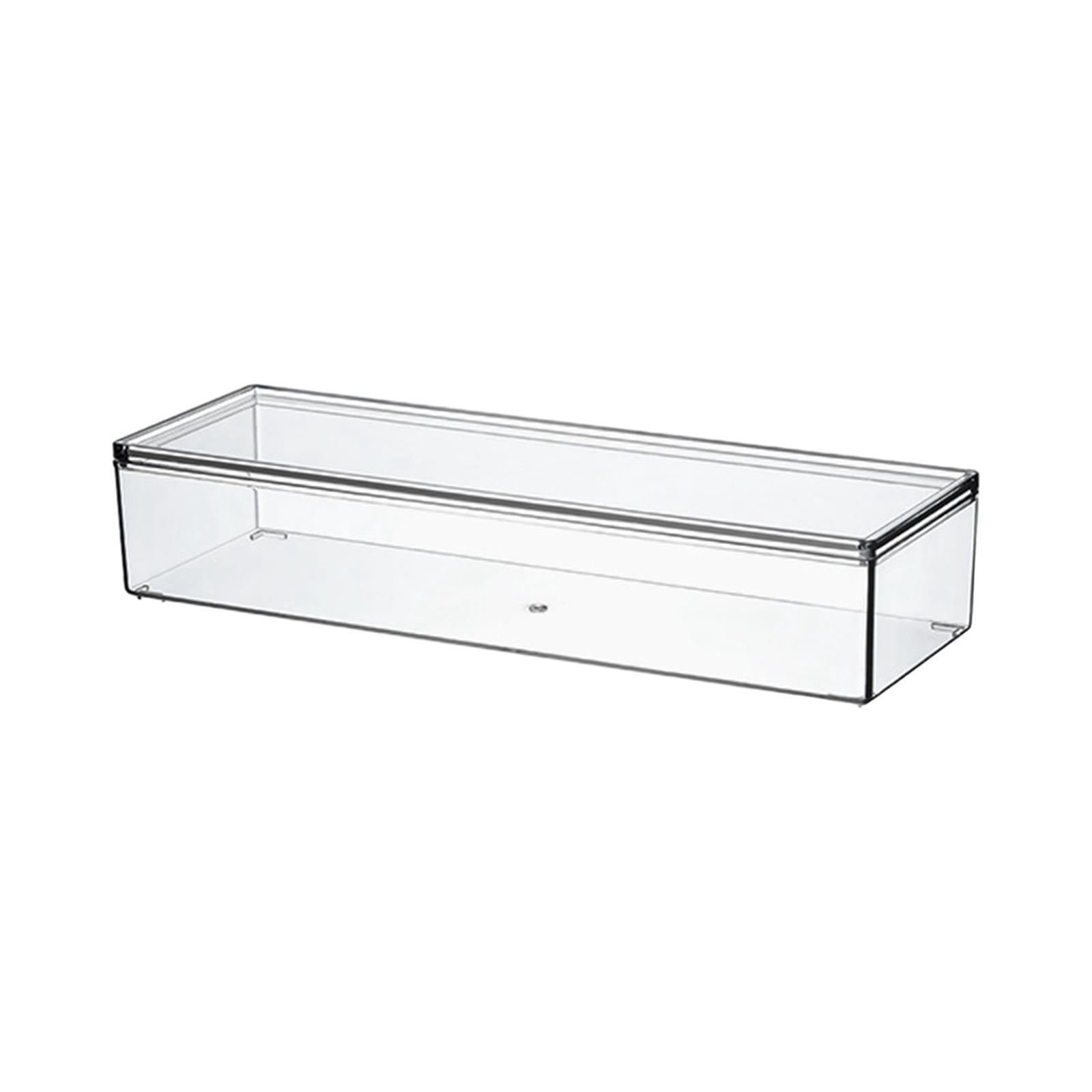 Baoblaze Fridge Organizer Food Storage Bin Clear Stackable for Forks Sundries Freezer Small