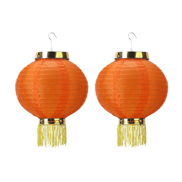 2 farolillos redondos chinos para bodas, cumpleaños, bolas colgantes artesanales (E naranja) Tmvgtek Iluminación del hogar multifuncional
