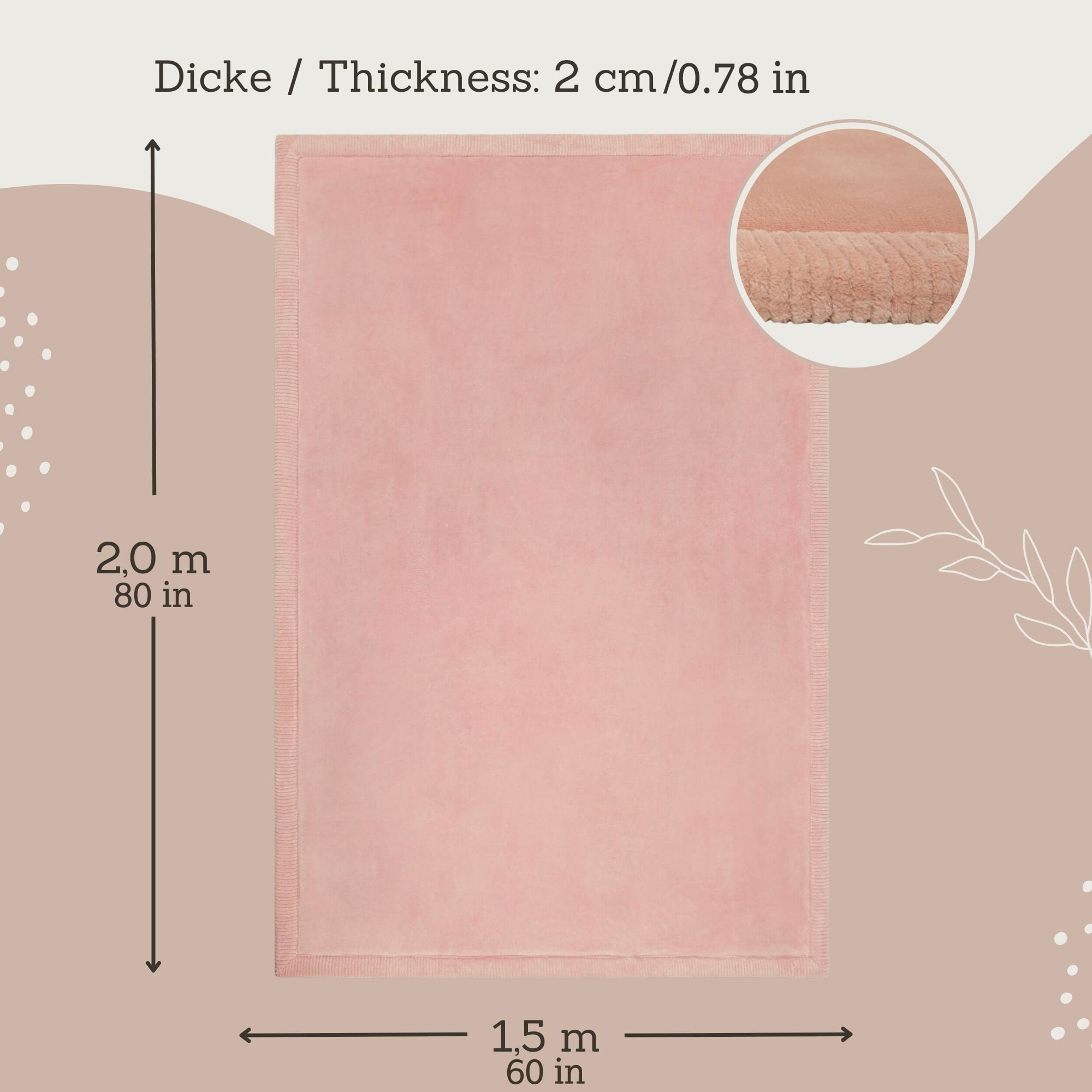 Hakuna Matte: Coral Velvet Baby Playmat: Pink - 60x80