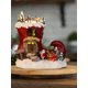 thumbnail image 3 of Resin Boot House Christmas Music Caja LED Light Up Decoraciones Navideñas, 3 of 9
