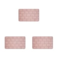 thumbnail image 3 of Toystoory Alfombra de baño de textura con fuerte absorción de agua exquisitas alfombras de baño lavables a máquina hechas a mano rosa Type1 NO1, 3 of 6