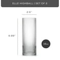 thumbnail image 5 of Elle Ribbed Highball Water Drinking Glasses [Set of 2], 5 of 6