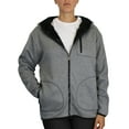 thumbnail image 2 of GBH Women's Loose Fit Oversize Full Zip Sherpa Lined Hoodie Fleece, 2 of 5