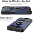 thumbnail image 4 of Military Grade All-In-One Ring Stand Card Case for Samsung Galaxy A14 5G - Navy Blue, 4 of 10