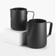 thumbnail image 3 of Vaso de leche de acero inoxidable de 350 ml (12 oz) para espuma de leche de capuchino y café, negro, 3 of 5
