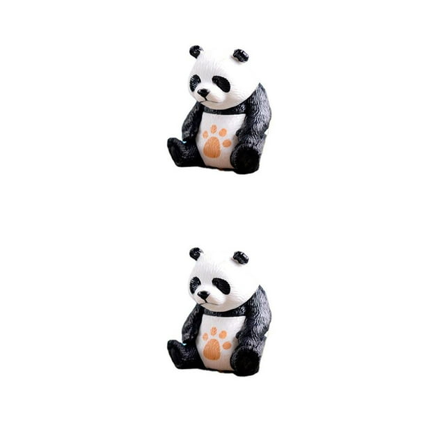 Wosthever Panda Toy Cake Adornos Aspecto exquisito Pantalla de diferencia de alta Adorno decorativo llamativo Tipo 1 Tipo 1 2piezas Wosthever CBP205411