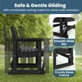 thumbnail image 4 of LOYALICE Outdoor Glider Rocking Chair,2 Person Bench Swings for Outside,HDPE All-Weather Resistant 2-Person Loveseat, Patio Glider with 660LBS Capacity for Backyard Garden Porch, Black, 4 of 7