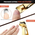 thumbnail image 5 of BEZOX Ergonomic Angled Head Precision Toenail Clipper for Senior Thick Nails - Large Finger Nail Clippers Adult with Metal Nail File - Golden, 5 of 9