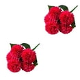 thumbnail image 1 of ziyahi 5 Heads Artificial Flower Bouquet Wedding Party Ceremony Decor rose red 2Set, 1 of 6