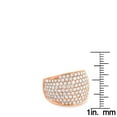 thumbnail image 3 of Large Pave Natural Diamond Ring Statement Jewelry Wide Wedding Band (Rose Gold Size 8), 3 of 3