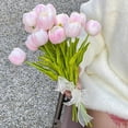 thumbnail image 6 of HongHeng 10pcs Tulips Artificial Flowers Fake Flowers for Decoration, Faux Flowers Tulips Real Touch Arrangement Bouquet for Wedding Home office, Faux Flower Bulk Gift Idea, 6 of 6