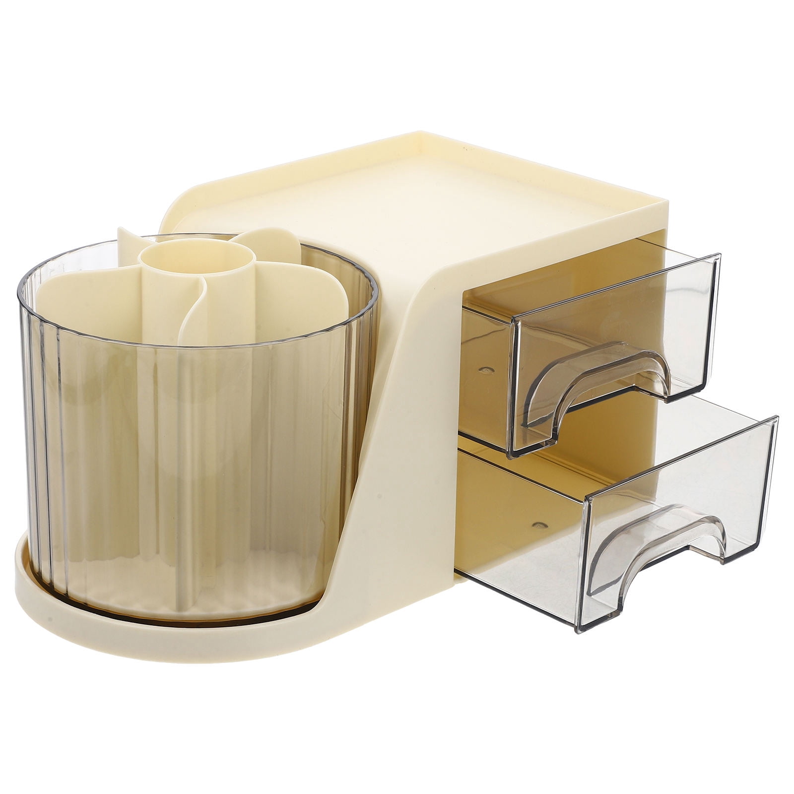 OULII 1Set Yellow Plastic Rectangular Desk Organizer for Office Use Desk Supply Organizer