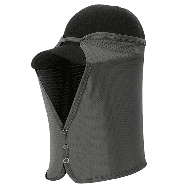 Capucha corta con protección solar, protección para el cuello de verano para hombres y mujeres, máscara de chal largo de seda helada anti-ultravioleta