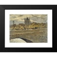thumbnail image 2 of Alexandre Gaston Guignard 14x11 Black Modern Framed Museum Art Print Titled - The Reconstituted Temple Tower for the 1889 Exhibition, View of the Pont D'Iena (1889), 2 of 5